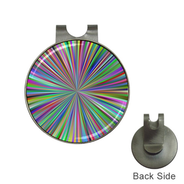 Burst Colors Ray Speed Vortex Hat Clips with Golf Markers