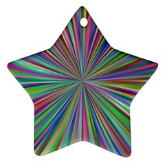 Burst Colors Ray Speed Vortex Star Ornament (two Sides) by Celenk