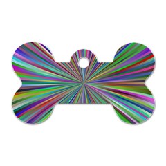 Burst Colors Ray Speed Vortex Dog Tag Bone (two Sides)