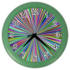 Burst Colors Ray Speed Vortex Color Wall Clocks by Celenk