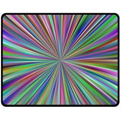 Burst Colors Ray Speed Vortex Fleece Blanket (medium)  by Celenk