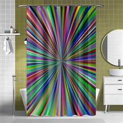 Burst Colors Ray Speed Vortex Shower Curtain 48  X 72  (small)  by Celenk