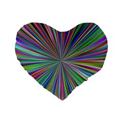 Burst Colors Ray Speed Vortex Standard 16  Premium Heart Shape Cushions by Celenk