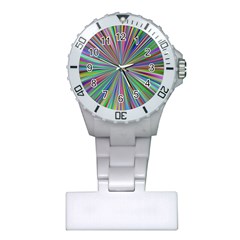 Burst Colors Ray Speed Vortex Plastic Nurses Watch by Celenk