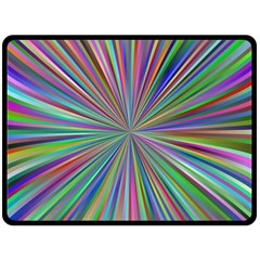 Burst Colors Ray Speed Vortex Double Sided Fleece Blanket (large) 