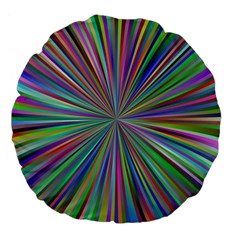 Burst Colors Ray Speed Vortex Large 18  Premium Flano Round Cushions