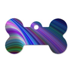 Background Abstract Curves Dog Tag Bone (two Sides)