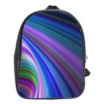 Background Abstract Curves School Bag (Large) Front