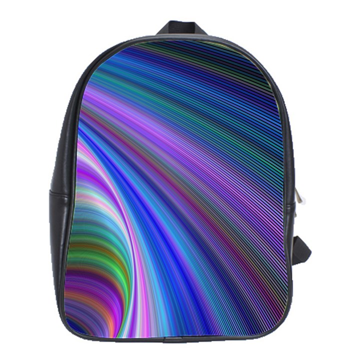 Background Abstract Curves School Bag (Large)