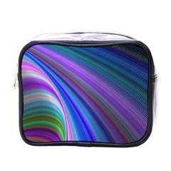 Background Abstract Curves Mini Toiletries Bags