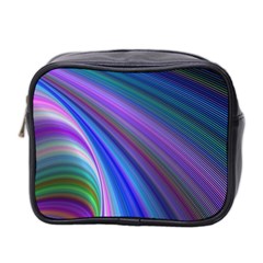 Background Abstract Curves Mini Toiletries Bag 2-side