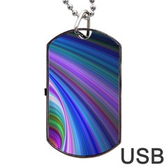 Background Abstract Curves Dog Tag Usb Flash (two Sides) by Celenk