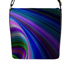 Background Abstract Curves Flap Messenger Bag (l)  by Celenk