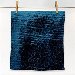 Blue Black Shiny Fabric Pattern Face Towel