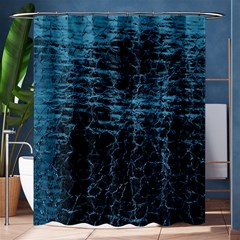 Blue Black Shiny Fabric Pattern Shower Curtain 60  X 72  (medium)  by Celenk