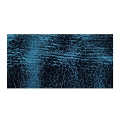 Blue Black Shiny Fabric Pattern Satin Wrap