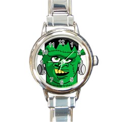 Buy Me A Coffee Halloween Round Italian Charm Watch by Celenk