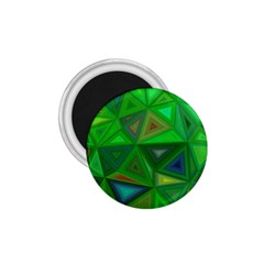 Green Triangle Background Polygon 1 75  Magnets by Celenk