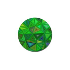 Green Triangle Background Polygon Golf Ball Marker by Celenk