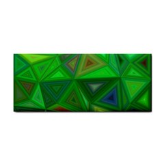 Green Triangle Background Polygon Cosmetic Storage Cases by Celenk