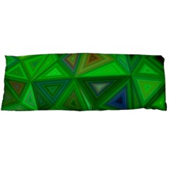 Green Triangle Background Polygon Body Pillow Case Dakimakura (two Sides) by Celenk