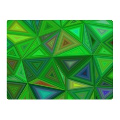 Green Triangle Background Polygon Double Sided Flano Blanket (mini)  by Celenk