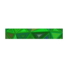 Green Triangle Background Polygon Flano Scarf (mini) by Celenk