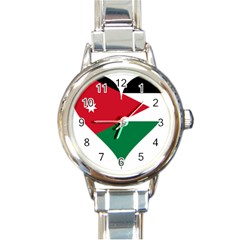 Heart Love Affection Jordan Round Italian Charm Watch by Celenk