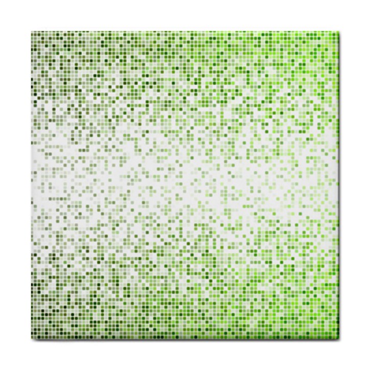 Green square Background Color Mosaic Tile Coasters