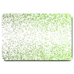 Green Square Background Color Mosaic Large Doormat  by Celenk