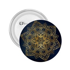 Gold Mandala Floral Ornament Ethnic 2 25  Buttons by Celenk