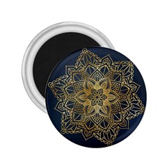 Gold Mandala Floral Ornament Ethnic 2.25  Magnets