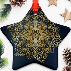 Gold Mandala Floral Ornament Ethnic Ornament (Star)