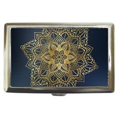 Gold Mandala Floral Ornament Ethnic Cigarette Money Cases