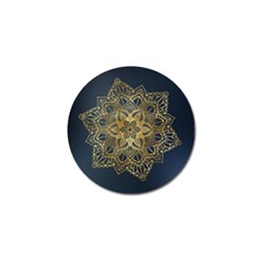 Gold Mandala Floral Ornament Ethnic Golf Ball Marker by Celenk