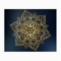 Gold Mandala Floral Ornament Ethnic Small Glasses Cloth