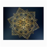 Gold Mandala Floral Ornament Ethnic Small Glasses Cloth Front