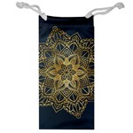 Gold Mandala Floral Ornament Ethnic Jewelry Bag Front