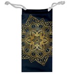 Gold Mandala Floral Ornament Ethnic Jewelry Bag Back