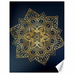 Gold Mandala Floral Ornament Ethnic Canvas 12  X 16  