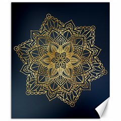 Gold Mandala Floral Ornament Ethnic Canvas 20  X 24   by Celenk