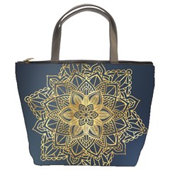 Gold Mandala Floral Ornament Ethnic Bucket Bags