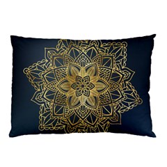 Gold Mandala Floral Ornament Ethnic Pillow Case