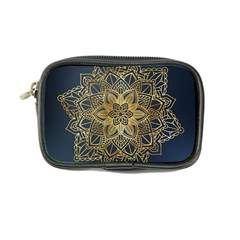 Gold Mandala Floral Ornament Ethnic Coin Purse by Celenk