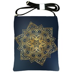 Gold Mandala Floral Ornament Ethnic Shoulder Sling Bags