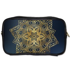 Gold Mandala Floral Ornament Ethnic Toiletries Bags