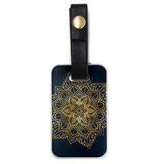 Gold Mandala Floral Ornament Ethnic Luggage Tags (One Side) 