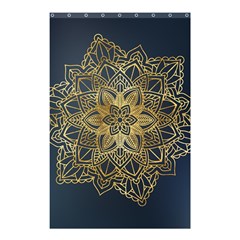 Gold Mandala Floral Ornament Ethnic Shower Curtain 48  x 72  (Small) 