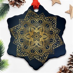 Gold Mandala Floral Ornament Ethnic Ornament (Snowflake)