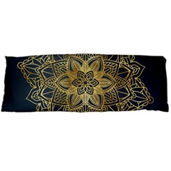 Gold Mandala Floral Ornament Ethnic Body Pillow Case (Dakimakura)